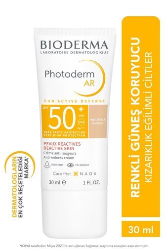 Bioderma Photoderm Ar 50 Faktör İçin Leke Karşıtı Nemlendirici Yaşlanma Karşıtı Aydınlatıcı Suya Dayanıklı Yüz Güneş Kremi 30 ml