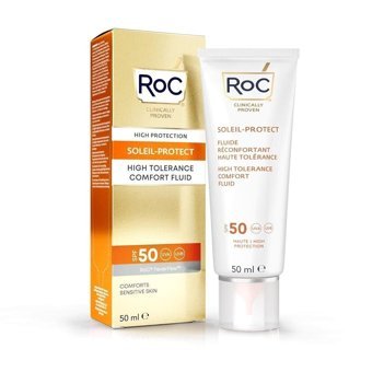 Roc 50 Faktör İçin Leke Karşıtı Nemlendirici Yaşlanma Karşıtı Suya Dayanıklı Yüz ve Vücut Güneş Kremi 50 ml