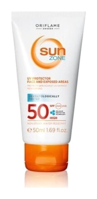 Oriflame Sun Zone 50 Faktör İçin Leke Karşıtı Nemlendirici Yaşlanma Karşıtı Suya Dayanıklı Yüz ve Vücut Güneş Kremi 50 ml