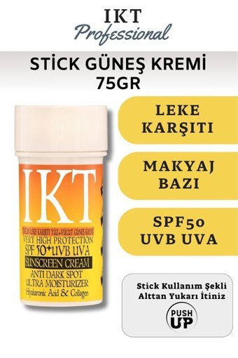 Ikt 50 Faktör Tüm Ciltler İçin Nemlendirici Suya Dayanıklı Yüz ve Vücut Güneş Kremi 75 ml