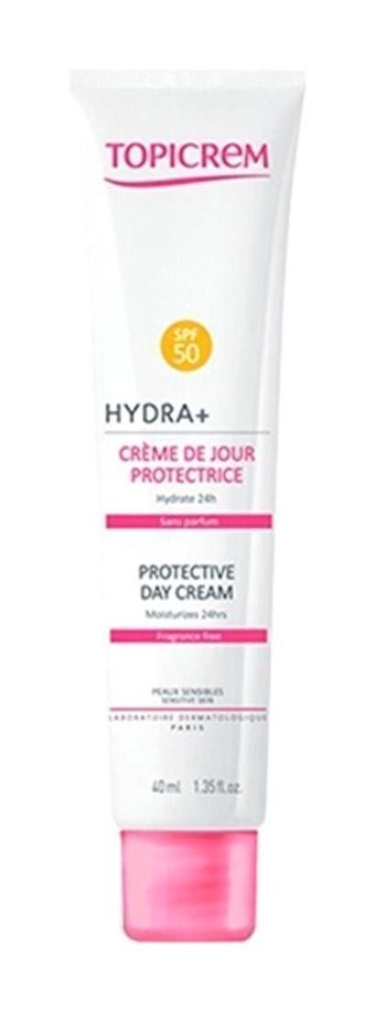 Topicrem Hydra Protective Day 50 Faktör Tüm Ciltler İçin Nemlendirici Suya Dayanıklı Yüz Güneş Kremi 40 ml