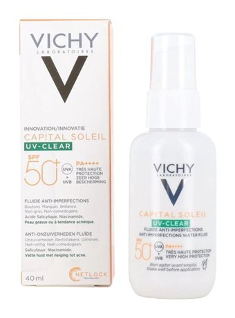 Vichy 50 Faktör İçin Leke Karşıtı Nemlendirici Yaşlanma Karşıtı Suya Dayanıklı Yüz ve Vücut Güneş Kremi 40 ml
