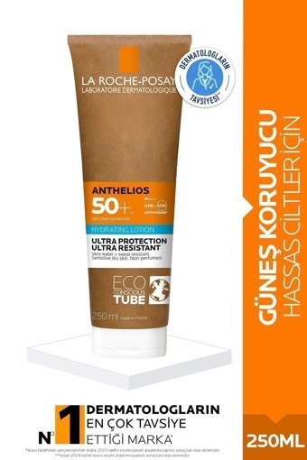 La Roche Posay Anthelios 50 Faktör İçin Nemlendirici Yüz ve Vücut Güneş Kremi 250 ml