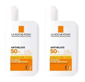 La Roche Posay Anthelios Shaka Fluid 50 Faktör İçin Nemlendirici Yağsız Suya Dayanıklı Yüz ve Vücut Güneş Kremi 2x50 ml
