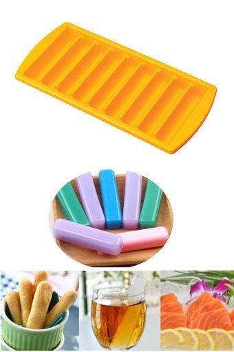 Kitchen Beauty Çubuk Şekilli Plastik Kapaklı Renkli Buz Kalıbı