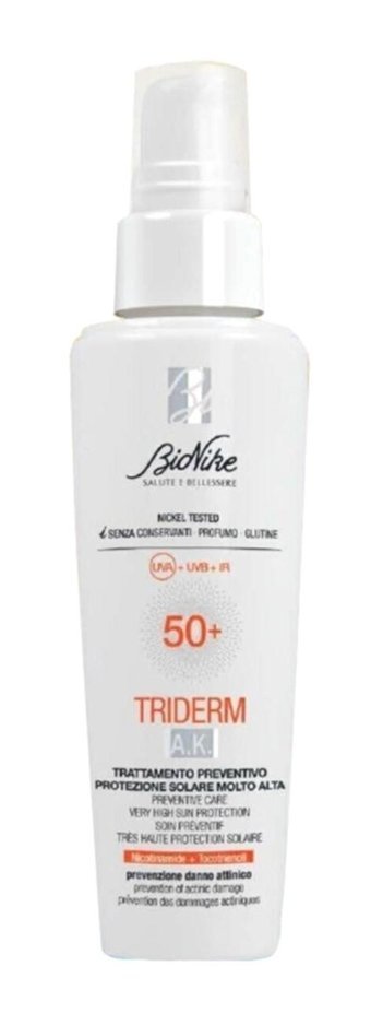 Bionike Triderm A.K. Preventive 50 Faktör Tüm Ciltler İçin Nemlendirici Suya Dayanıklı Yüz Güneş Kremi 50 ml