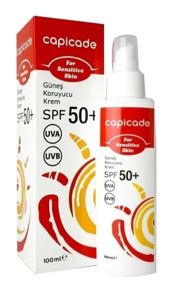 Capicade 50 Faktör İçin Nemlendirici Yüz ve Vücut Güneş Kremi 100 ml