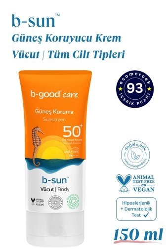 B-Good Care 50 Faktör İçin Leke Karşıtı Nemlendirici Yaşlanma Karşıtı Suya Dayanıklı Yüz Güneş Kremi 150 ml