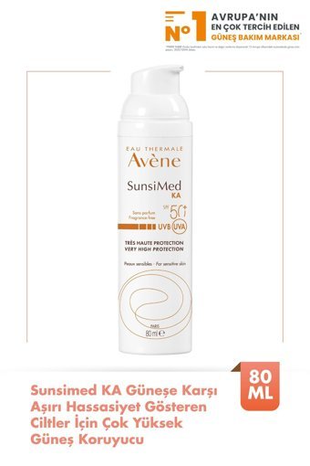 Avene Sunsimed 50 Faktör İçin Leke Karşıtı Nemlendirici Yağsız Suya Dayanıklı Yüz ve Vücut Güneş Kremi 80 ml