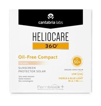 Heliocare Oil Free Compact Pearl 50 Faktör Tüm Ciltler İçin Leke Karşıtı Nemlendirici Suya Dayanıklı Yüz Güneş Kremi 10 ml