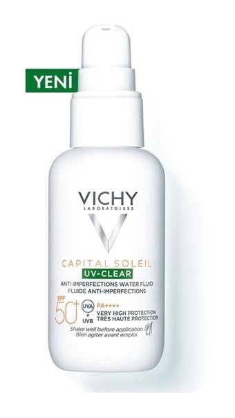 Vichy Capital Soleil 50 Faktör İçin Nemlendirici Yağsız Suya Dayanıklı Yüz ve Vücut Güneş Kremi 40 ml