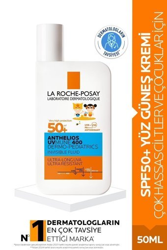La Roche Posay Anthelios 50 Faktör İçin Leke Karşıtı Nemlendirici Yağsız Suya Dayanıklı Yüz ve Vücut Güneş Kremi 50 ml