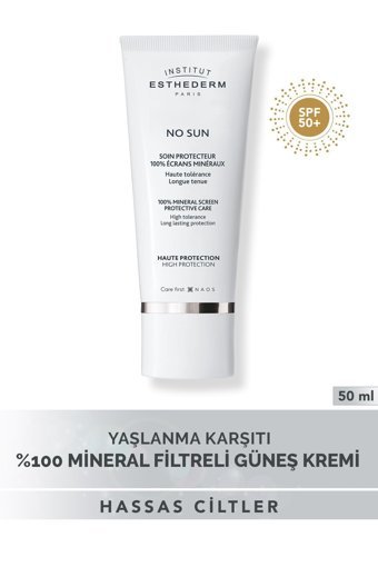 Institut Esthederm 50 Faktör İçin Leke Karşıtı Nemlendirici Yaşlanma Karşıtı Suya Dayanıklı Yüz ve Vücut Güneş Kremi 50 ml