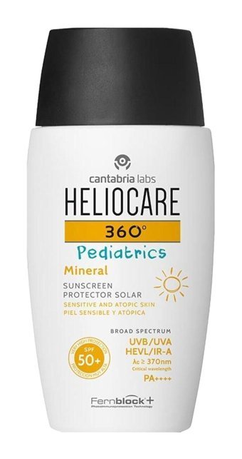 Heliocare 360 Pediatrics Mineral 50 Faktör İçin Nemlendirici Yağsız Suya Dayanıklı Yüz ve Vücut Güneş Kremi 50 ml