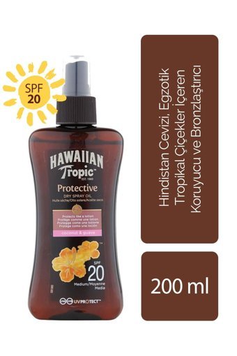 Hawaiian Tropic Hawaııan Tropıc 20 Faktör Tüm Ciltler İçin Nemlendirici Suya Dayanıklı Yüz ve Vücut Güneş Kremi 200 ml
