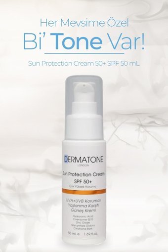 Dermatone 50 Faktör İçin Leke Karşıtı Nemlendirici Yaşlanma Karşıtı Suya Dayanıklı Yüz ve Vücut Güneş Kremi 50 ml