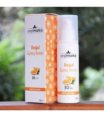 Mecenne Doğal Güneş Kremi 30 Faktör Tüm Ciltler İçin Nemlendirici Suya Dayanıklı Yüz Güneş Kremi 125 ml