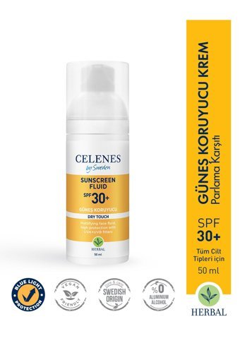 Celenes 50 Faktör İçin Nemlendirici Suya Dayanıklı Yüz ve Vücut Güneş Kremi 50 ml