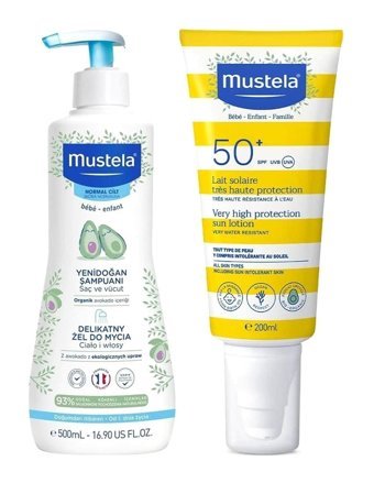 Mustela 50 Faktör Tüm Ciltler İçin Nemlendirici Suya Dayanıklı Yüz ve Vücut Güneş Losyonu 200 ml