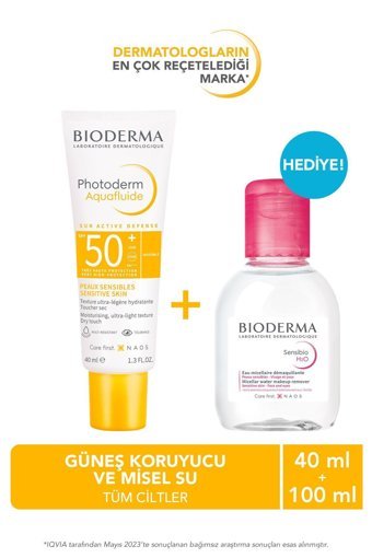 Bioderma Photoderm Aquafluid 50 Faktör Tüm Ciltler İçin Nemlendirici Suya Dayanıklı Yüz Güneş Kremi 100 ml