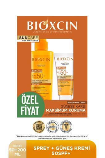 Bioxcin 50 Faktör İçin Nemlendirici Suya Dayanıklı Yüz ve Vücut Güneş Kremi 200 ml