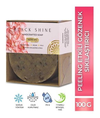 Black Shine Defne Organik Antibakteriyel Gül Sabun 100 gr