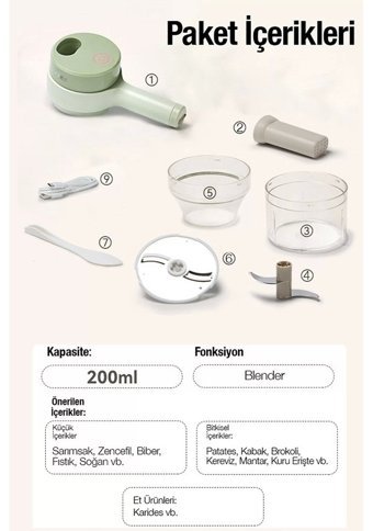 Tilbe Home Hazneli Çelik - Plastik 6 Parça Rende Seti