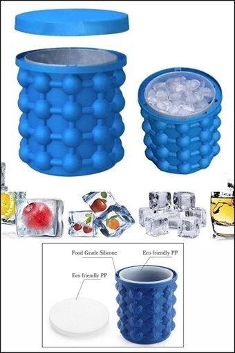 Lilya Home Yuvarlak Şekilli Plastik Kapaklı Renkli Buz Kalıbı