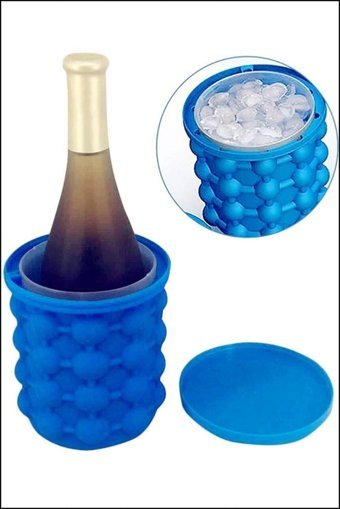 Lilya Home Yuvarlak Şekilli Plastik Kapaklı Renkli Buz Kalıbı