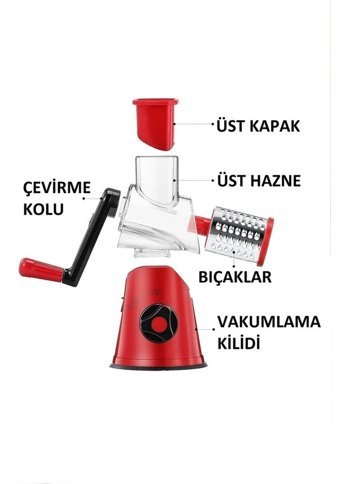 Berdina Home Kollu Paslanmaz Çelik - Plastik 3 Parça Rende Seti