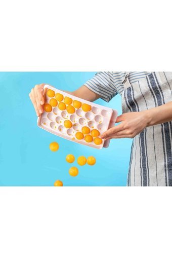 Avatto Silindir Şekilli Plastik Kapaklı Renkli Buz Kalıbı