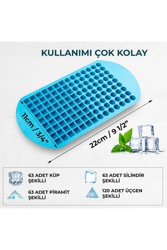 Arsimo Çilek Şekilli Silikon Renkli Buz Kalıbı