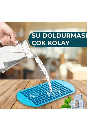 Arsimo Çilek Şekilli Silikon Renkli Buz Kalıbı