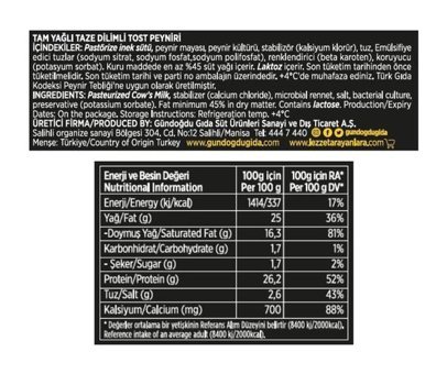 Gündoğdu Kaşar Peyniri 1200 gr