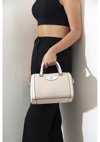 Silver & Polo Nv1091 Kadın El Çantası Bej Kemik