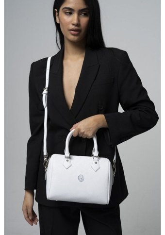 Valentino Orlandi Vlt063 Monogram Kadın El Çantası Beyaz