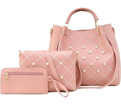 Aromee Moda 3 Parçalı Set Kova Kadın El Çantası Rosa