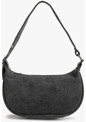 Koton Baget Canvas Kadın El Çantası Siyah 4Sak30098Aa