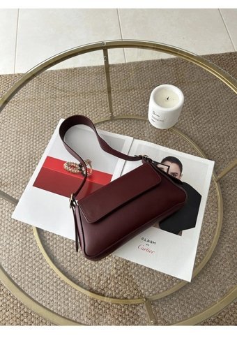 Gülşah Çaptı Bag Sade Tasarım Kol Kadın El Çantası Bordo