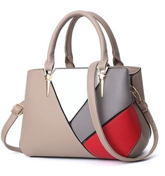 Sones A51 Pu Colorblock Kadın El Çantası Haki