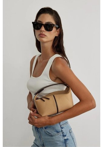 Gülşah Çaptı Bag Archi Mini Bag Kadın El Çantası Taba