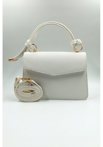 Melen Shoes Pouch Zarf Model Kadın El Çantası Beyaz