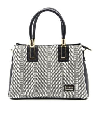 Silver & Polo Kadın Sp1000 Kadın El Çantası Siyah Beyaz Siyah