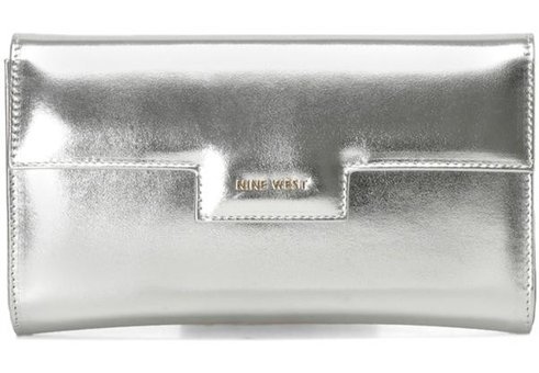 Nine West Rugybag 4Fx Kadın El Çantası Clutch Gümüş