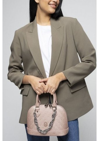 Valentino Orlandi Vlt048 Monogram Kadın El Çantası Somon