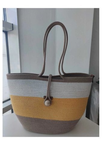 Bohemebag05 Hasır Plaj Kadın El Çantası