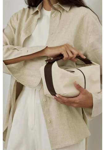 Gülşah Çaptı Bag Archi Mini Bag Kadın El Çantası Acı Kahve