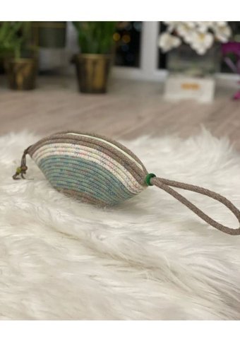 Sistaful El Örgüsü Hasır Kadın El Çantası Vizon