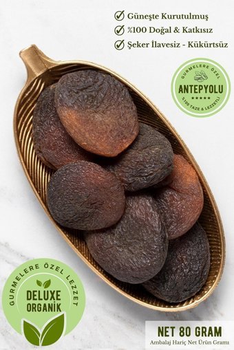 Antepyolu Organik Şekersiz Çekirdeksiz Kayısı 80 gr