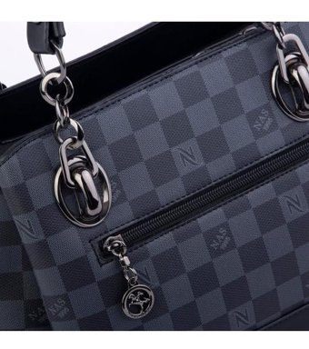 Gülşah Çaptı Bag Yazılı Kadın El Çantası Siyah